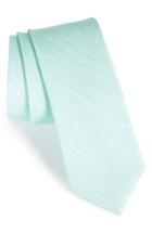Men's The Tie Bar Dot Silk & Linen Tie, Size - Beige