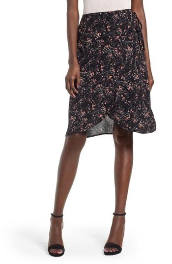 Women's Lira Clothing Wrap Me Up Print Wrap Skirt - Black