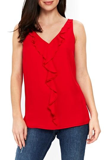 Women's Wallis Ruffle Camisole Us / 12 Uk - Red