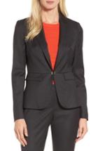 Women's Boss Jafilia Wool Blend Suit Jacket R - Grey