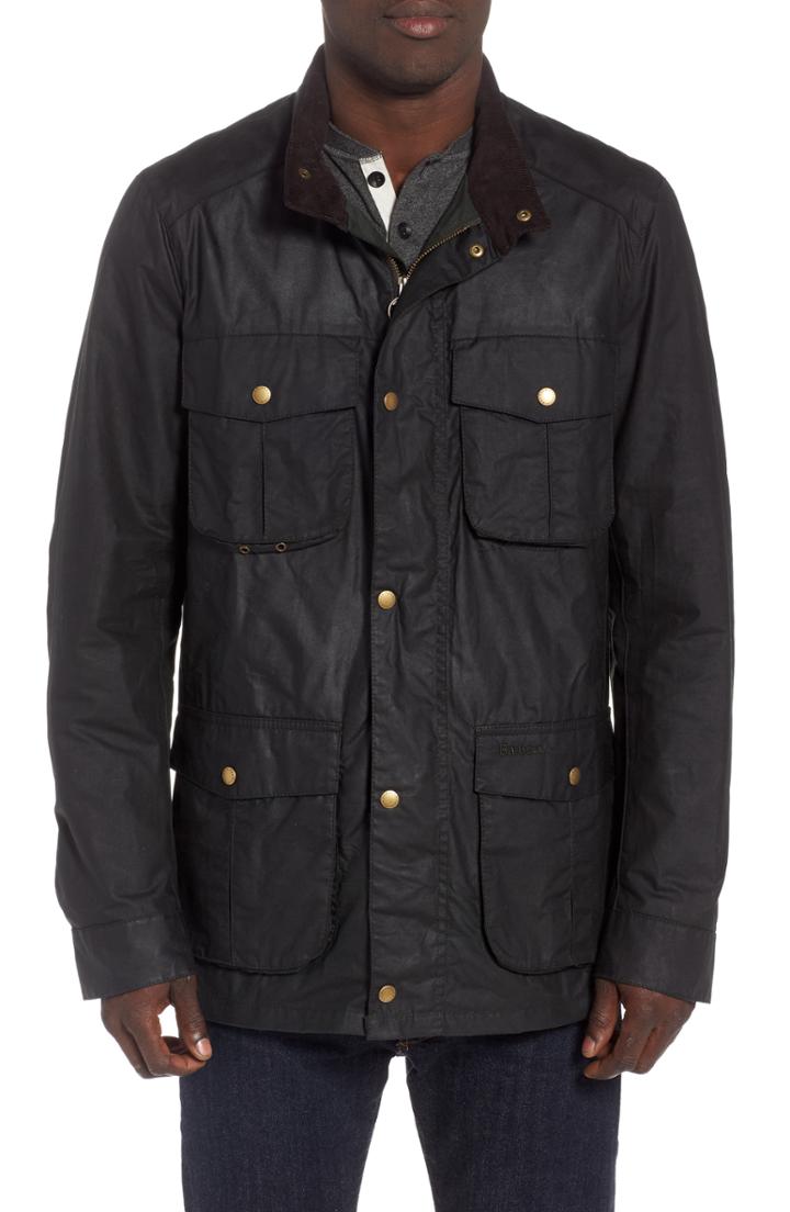Men's Barbour Corbridge Lightweight Waxed Field Jacket - Green