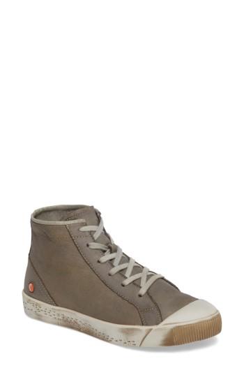 Women's Softinos By Fly London Kip High Top Sneaker .5-8us / 38eu - Beige