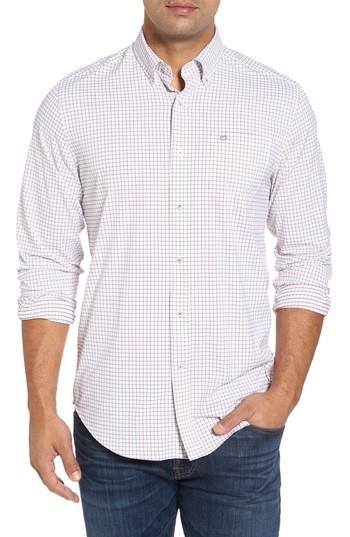 Men's Southern Tide Cromwell Tattersall Performance Classic Fit Sport Shirt - White