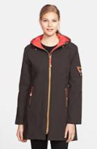 Women's Ilse Jacobsen 'rain 7b' Hooded Water Resistant Coat - Black