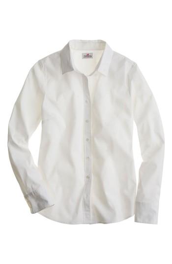 Women's J.crew Stretch Perfect Shirt - White