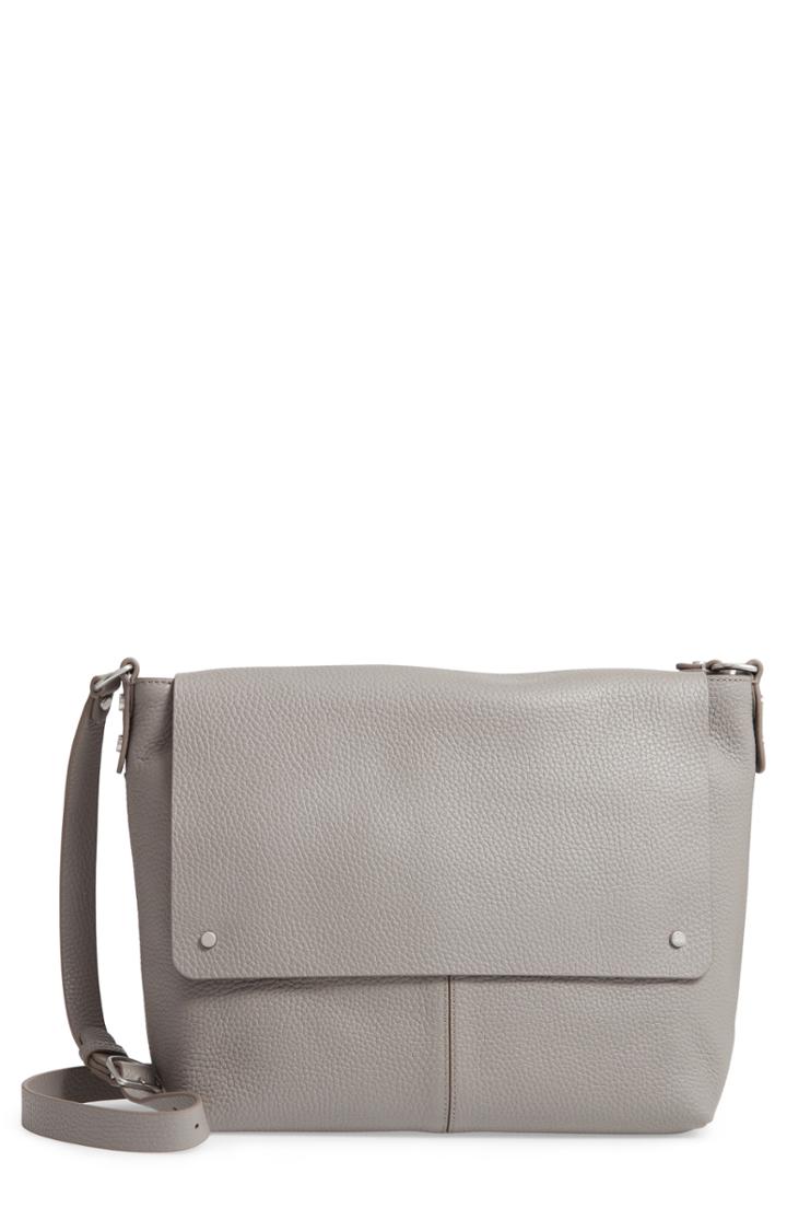 Treasure & Bond Nevyn Leather Messenger Bag - Grey