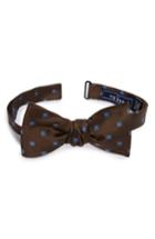 Men's The Tie Bar Floral Span Silk Bow Tie, Size - Brown