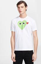 Men's Comme Des Garcons Play Heart Print T-shirt - Green