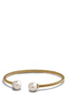 Women's David Yurman 'solari' Bead Bracelet With Diamonds And Pearls In 18k Gold
