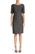 Women's Carmen Marc Valvo Dot Applique Sheath Dress - Grey