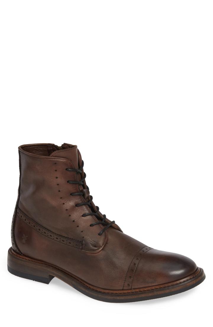 Men's Frye Murray Cap Toe Boot .5 M - Brown
