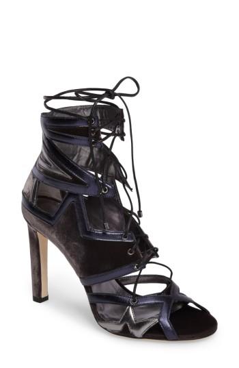 Women's Jimmy Choo Denney Lace-up Sandal .5us / 36.5eu - Grey