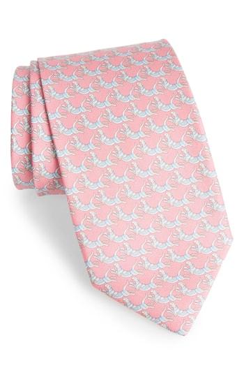 Men's Salvatore Ferragamo Figre Print Silk Tie, Size - Red