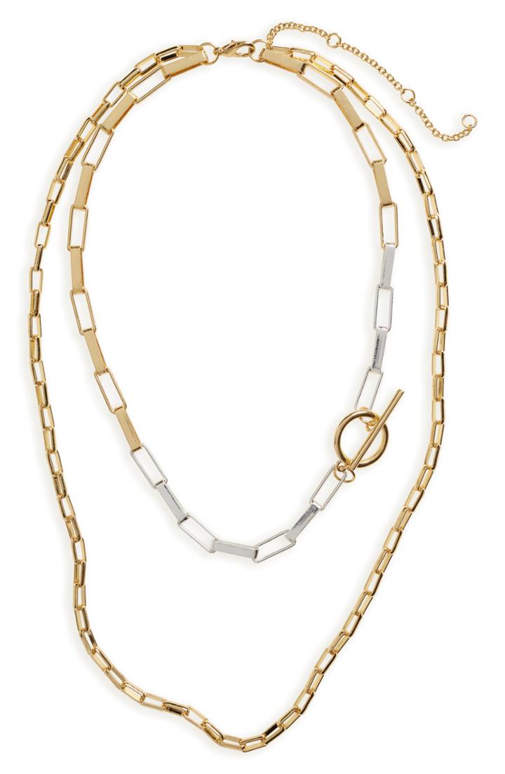 Women's Bp. Layered Rectangular Chain Necklace
