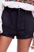 Women's Free People Beacon Utility Linen Shorts - Black