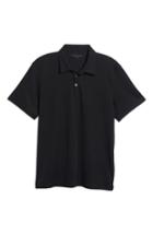 Men's Zachary Prell Caldwell Pique Trim Fit Polo, Size - Black
