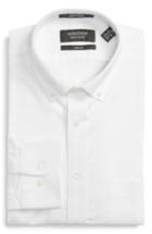 Men's Nordstrom Men's Shop Trim Fit Solid Oxford Dress Shirt .5 32/33 - White