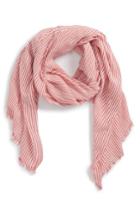 Women's Sole Society Engineer Stripe Scarf, Size - Red