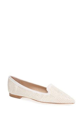 Hego's Studded Suede Flat White/