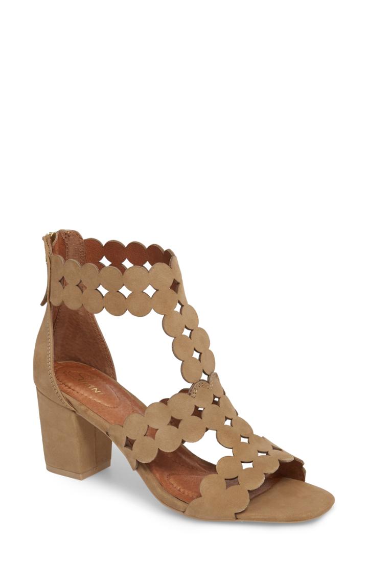 Women's Sudini Novara Block Heel Sandal .5 W - Black