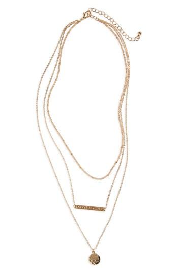 Women's Bp. Plate & Disc Layered Necklace