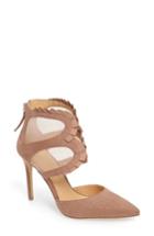 Women's Daya By Zendaya Magnolia Ruffled Cage Pump M - Beige
