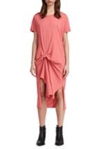 Women's Allsaints Trivia Ida Knot T-shirt Dress - Coral