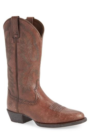 Men's Ariat Heritage Calhoun Western R-toe Boot M - Brown
