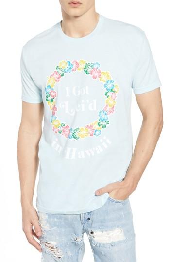 Men's Kid Dangerous Lei'd In Hawaii Graphic T-shirt - Blue