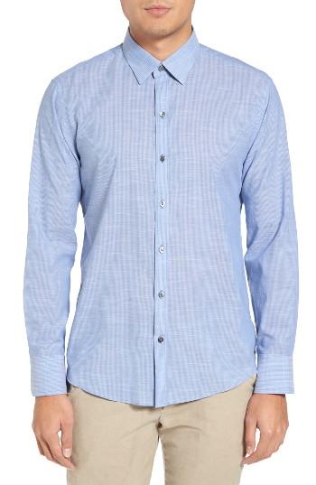 Men's Zachary Prell Ronan Trim Fit Stripe Sport Shirt