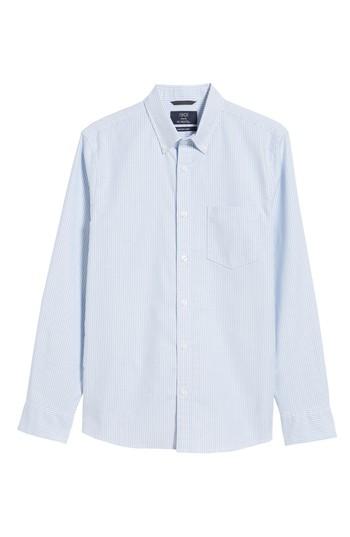 Men's 1901 Trim Fit Bengal Stripe Sport Shirt, Size - Blue
