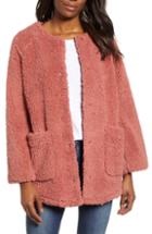 Women's Caslon Fuzzy Fleece Jacket - Pink