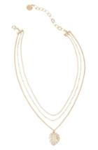 Women's Lilly Pulitzer Charming Leaf Layered Choker Necklace