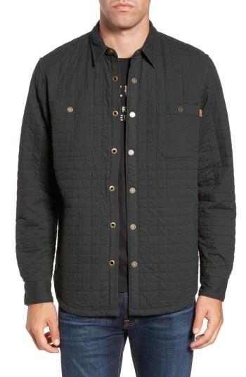 Men's Timberland Gunstock River Lightweight Quilted Shirt Jacket, Size - Green