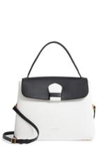 Burberry Medium Camberley Colorblock Leather & House Check Top Handle Satchel - White