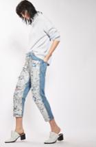Women's Topshop Hayden Ariel Shimmer Boyfriend Jeans X 30 - Blue