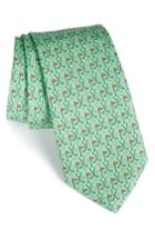Men's Vineyard Vines Crossed Clubs Silk Tie, Size - Green