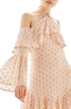 Women's Topshop Golden Spot Cold Shoulder Halter Dress Us (fits Like 0) - Pink