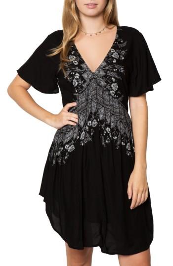 Women's O'neill Clovis Print Woven Dress - Black
