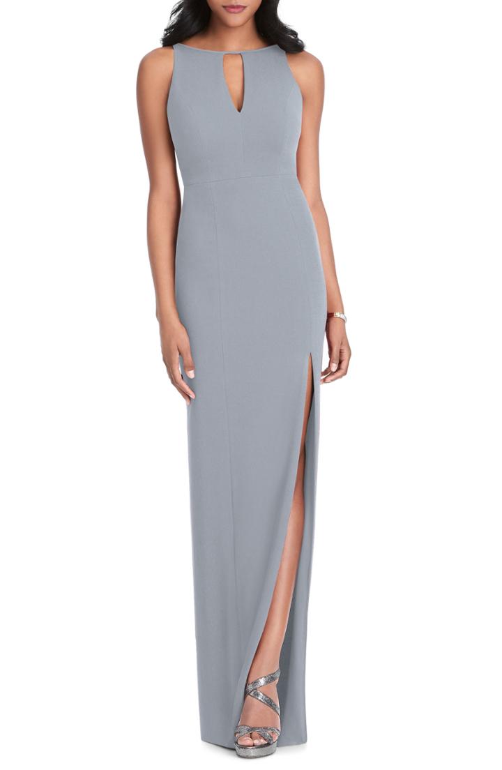 Women's After Six Stretch Crepe Gown - Grey