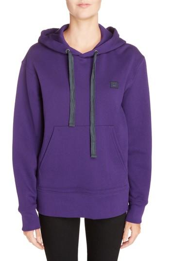 Women's Acne Studios Ferris Face Hoodie - Purple