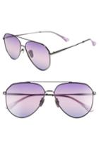 Women's Diff Dash 58mm Aviator Sunglasses - Gunmetal/ Purple/ Pink