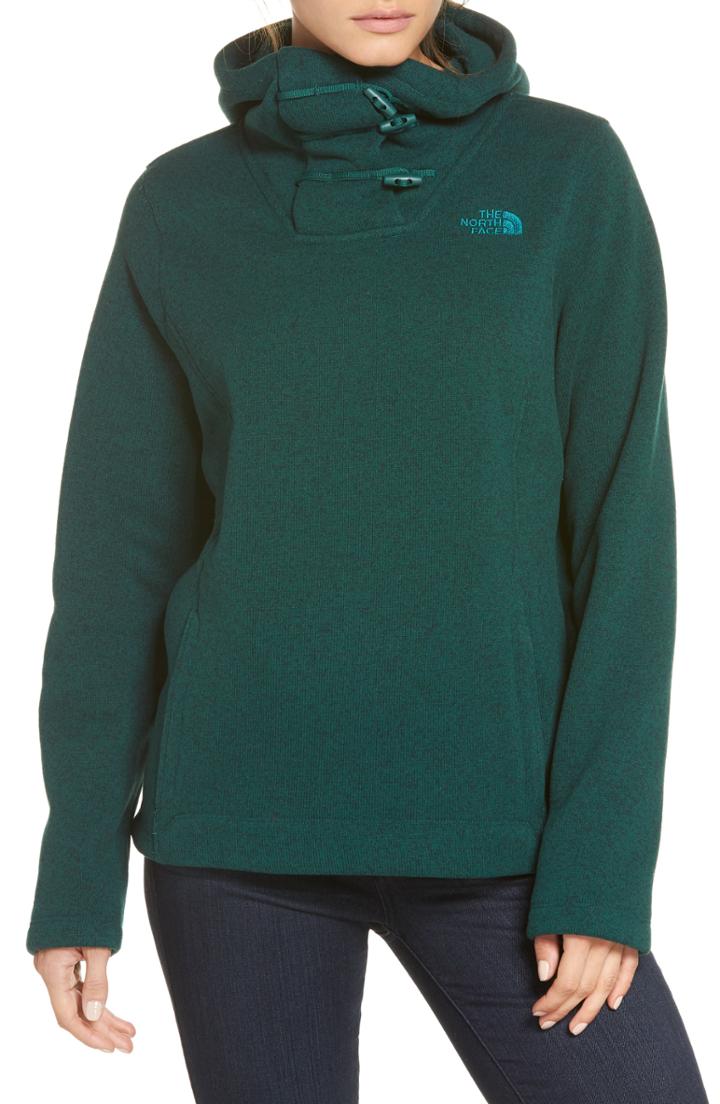 Women's The North Face Crescent Hooded Pullover, Size - Green