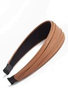 Cara Faux Leather Headband, Size - Brown