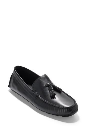 Women's Cole Haan Rodeo Tassel Driving Loafer .5 B - Black