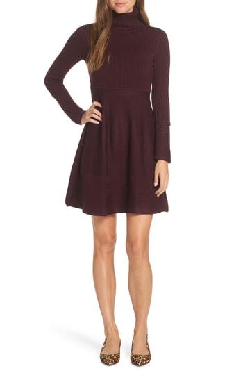 Women's Eliza J Turtleneck Sweater Dress - Red