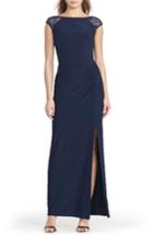 Women's Lauren Ralph Lauren Embellished Draped Jersey Gown