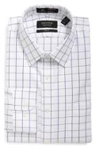 Men's Nordstrom Men's Shop Smartcare(tm) Trim Fit Check Dress Shirt 34/35 - Grey