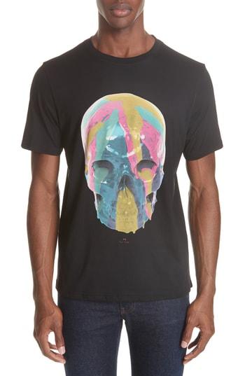 Men's Ps Paul Smith Skull Graphic T-shirt - Black