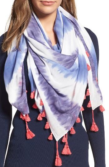 Women's Rebecca Minkoff Tie Dye Square Scarf, Size - Blue
